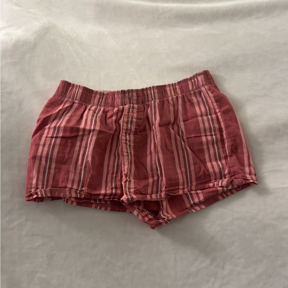 Colsie High Waist Striped Pink Shorts